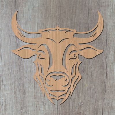 Bull 雷射 svg 切割文件 - HappyDesignStudio - 002