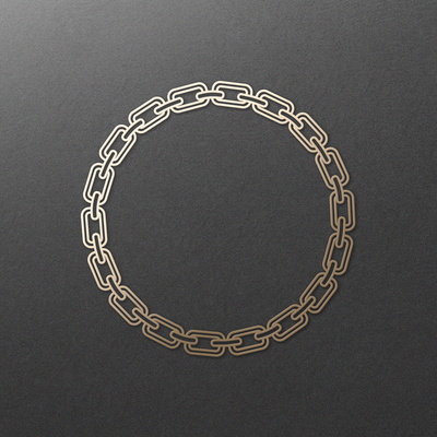 Chain Frame. Round Monogram Chain Border. SVG DXF PNG files - CraftyKittyArt - 002