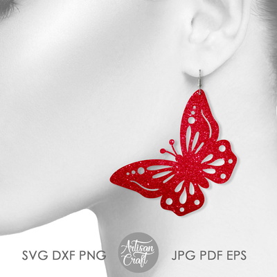 Butterfly earrings SVG - Artisan Craft - 001