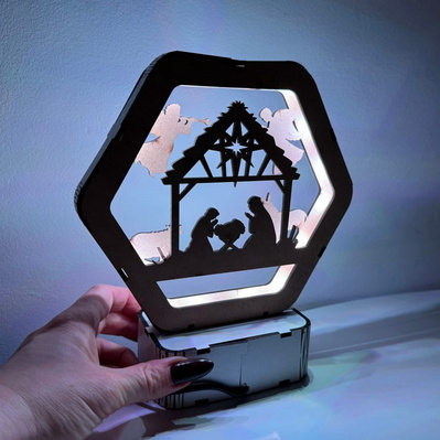 Led 燈耶穌降生場景 - 聖誕燈 - LaserCutano - 003