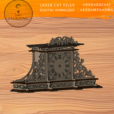 桌面時鐘雷射切割文件