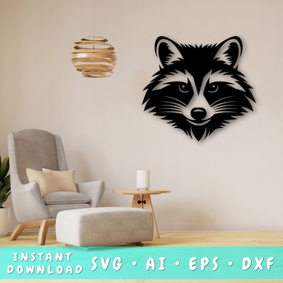 浣熊 雷射 svg - HappyDesignStudio - 001