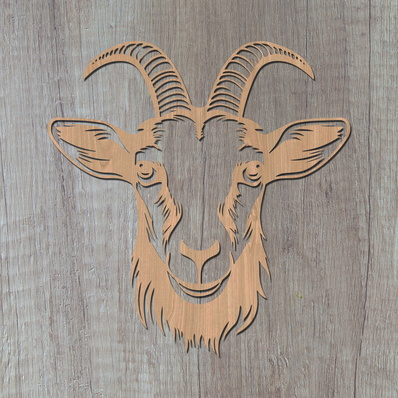 山羊雷射 svg 切割檔案、山羊 glowforge 檔案、山羊 dxf - HappyDesignStudio - 002