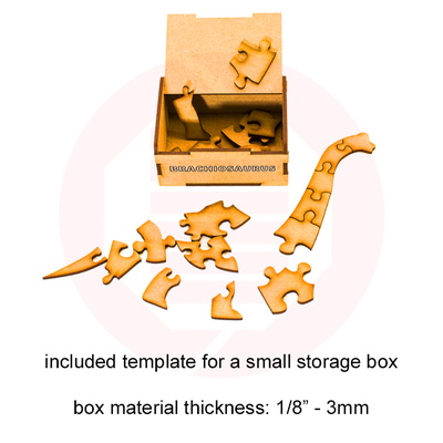 雷射切割恐龍拼圖 glowforge svg 向量 diy 工藝品 - Daniel San - 002
