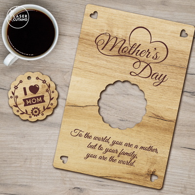 Greeting Card for Mother's Day - LaserCutano - 001