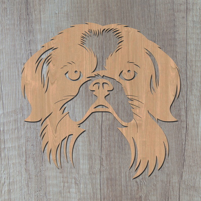 Japanese Chin Laser SVG Cut File, Japanese Chin Glowforge - HappyDesignStudio - 002