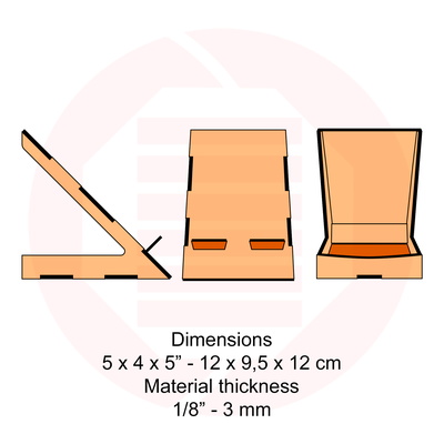 雷射切割手機支架 svg 模板 diy 工藝品 - Daniel San - 002