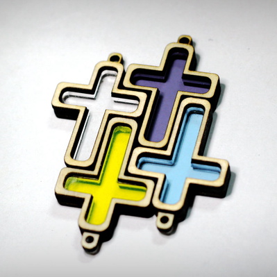 Colorful Crystal Cross Necklace - MulaoLaser - 002