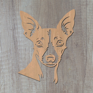 Rat Terrier Laser SVG Cut File, Rat Terrier Glowforge File - HappyDesignStudio - 002