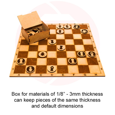  Laser cut Chess board game Christmas gift Glowforge SVG - Daniel San - 004