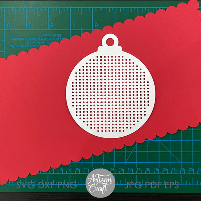 十字繡聖誕裝飾，svg 剪切文件 - Artisan Craft - 005