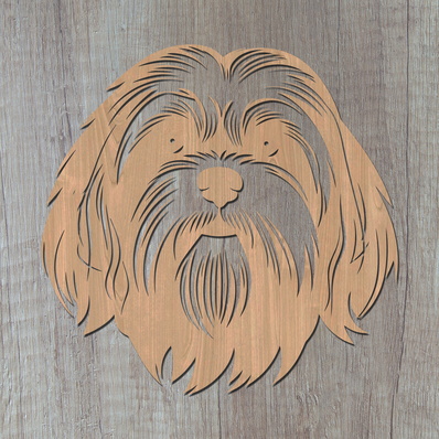 Lhasa Apso Laser SVG  - HappyDesignStudio - 002
