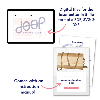 laser cut wooden hand bag with living hinge - JOOP digital designs - 003