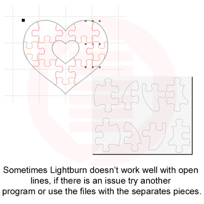 雷射切割 svg 心形拼圖模板婚禮裝飾禮物 - Daniel San - 003