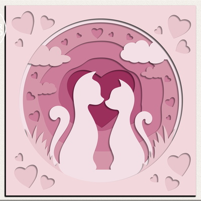 Valentines Day Cut Bundle Gift Decoration Laser Cut Template - LaserCutano - 004