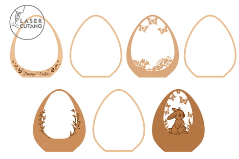 Easter Egg with Bunny Easter Egg with Bunny - LaserCutano - 001