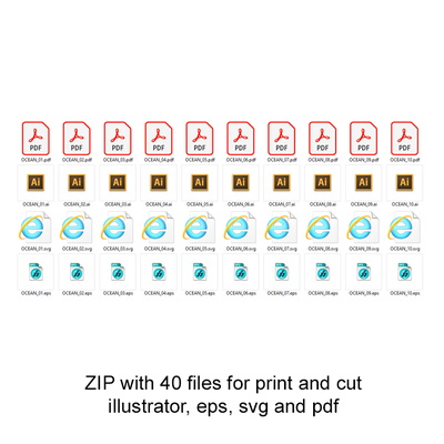 雷射切割海洋海洋動物 glowforge svg diy 工藝品 - Daniel San - 007