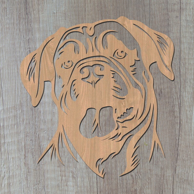 Bullmastiff 雷射 svg 切割檔、bullmastiff glowforge 文件 - HappyDesignStudio - 002
