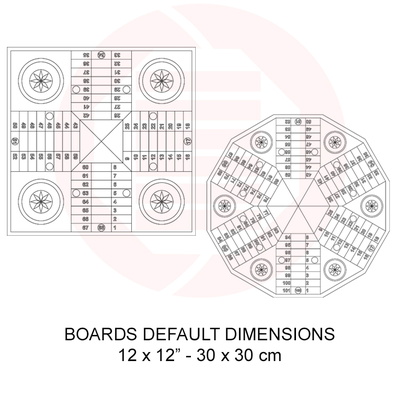 Laser cut template Parcheesi parchis board game Gowforge SVG - Daniel San - 002