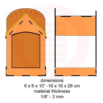 Laser cut Wall bird feeder SVG template woodwork DIY crafts - Daniel San - 002