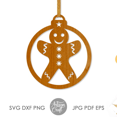 Gingerbread ornament, Christmas ornaments SVG - Artisan Craft - 003