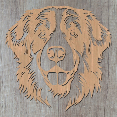 Bernese Mountain Dog Laser SVG - HappyDesignStudio - 002