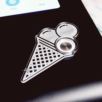 Let your laser engraving machine eat ice cream - modeling power button decoration - LEAFPAPER - 001