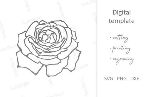 玫瑰花。復古花。花蕾。 svg dxf png 文件 玫瑰花。復古花。花蕾。 svg dxf png 文件 - CraftyKittyArt - 001