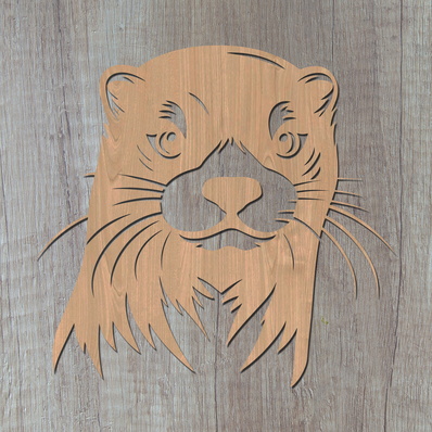 Otter Laser SVG Cut File, Otter Glowforge File, Otter DXF - HappyDesignStudio - 002
