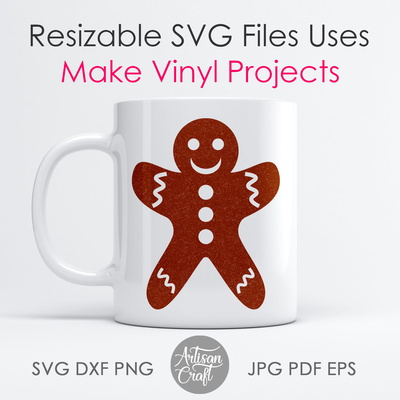 薑餅 svg、雷射切割檔、聖誕節 - Artisan Craft - 004