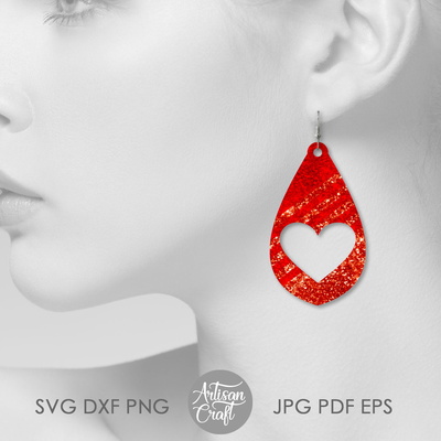 條形耳環 |心形耳環 svg - Artisan Craft - 003