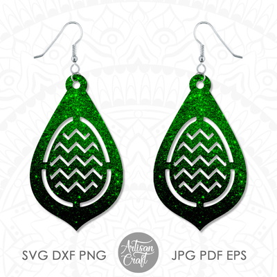 Easter earrings SVG cut files show Easter egg designs  - Artisan Craft - 003