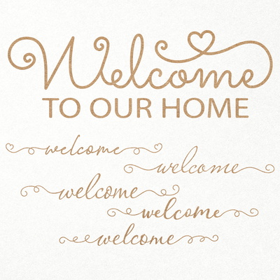 Welcome to our home. Welcome home Bundle. SVG DXF PNG files - CraftyKittyArt - 001
