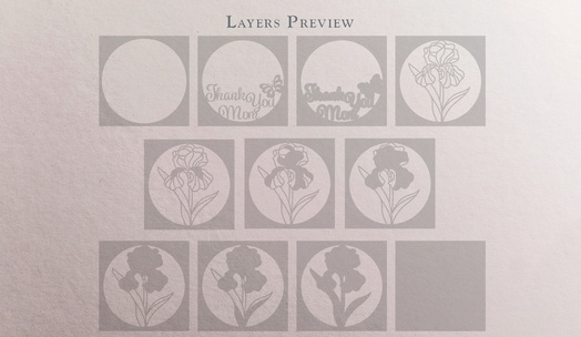 3d 母親節陰影盒,謝謝媽媽分層 svg dxf png 3d 母親節陰影盒,謝謝媽媽分層 svg dxf png - CraftyKittyArt - 001