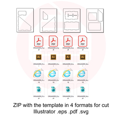 Laser cut SVG file home desk organizer vector template - Daniel San - 004