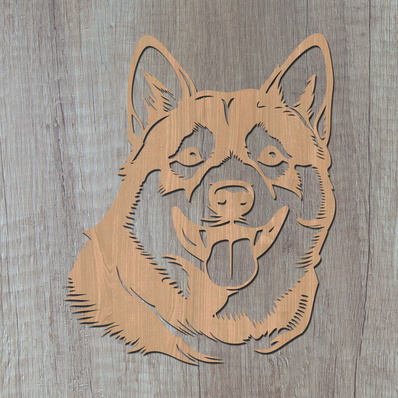 Shiba Inu Laser SVG - HappyDesignStudio - 002
