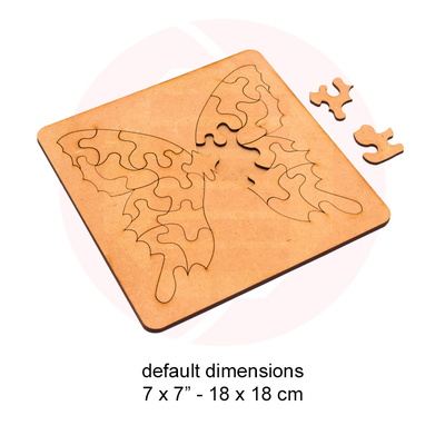 雷射切割 svg 蝴蝶拼圖向量模板 diy 工藝品 - Daniel San - 002