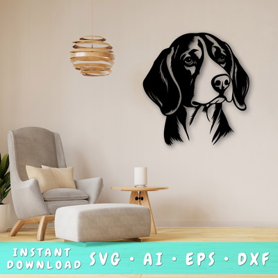 Beagle Laser SVG - HappyDesignStudio - 001