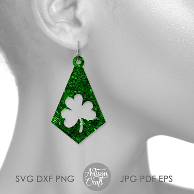 聖派翠克節耳環，剪切文件，流蘇耳環 svg - Artisan Craft - 004