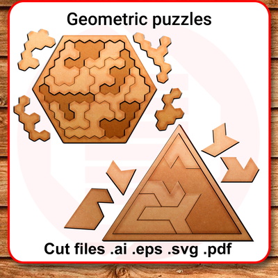 雷射切割 svg 幾何拼圖模板 蒙特梭利學校