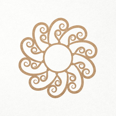 太陽裝飾。圓形會標曼荼羅框架。 svg dxf png 文件 - CraftyKittyArt - 001