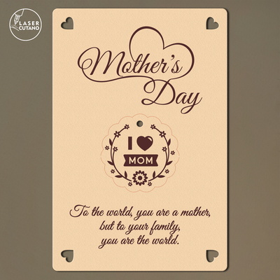 Greeting Card for Mother's Day - LaserCutano - 004