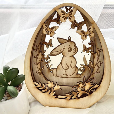 Multilayer Easter Egg with Bunny