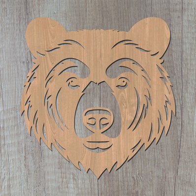 熊 激光 svg - HappyDesignStudio - 002