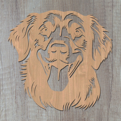 Golden Retriever Laser SVG - HappyDesignStudio - 002