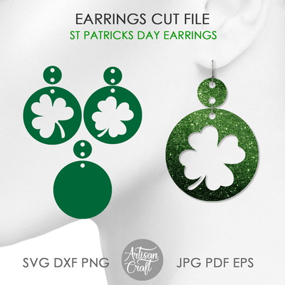 聖派翠克節耳環，四葉草耳環 - Artisan Craft - 001