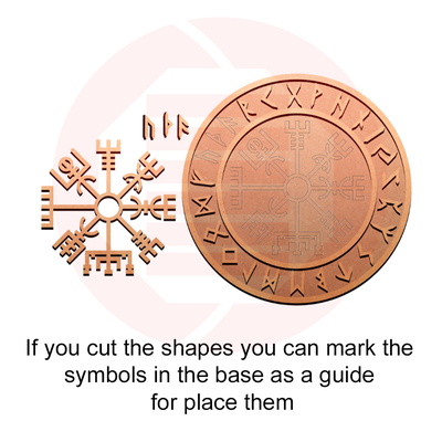 雷射切割 vegvisir 維京指南針 svg 符號 diy 工藝品 - Daniel San - 005
