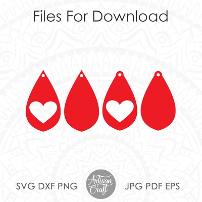 條形耳環 |心形耳環 svg - Artisan Craft - 004