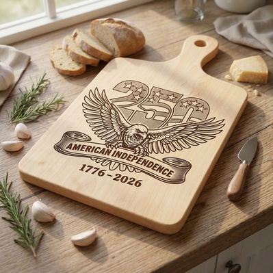 250 Years of American Independence Laser Engraving Design - HappyDesignStudio - 004