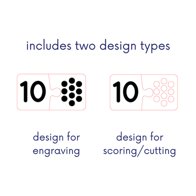 Math puzzle laser cut file - JOOP digital designs - 002